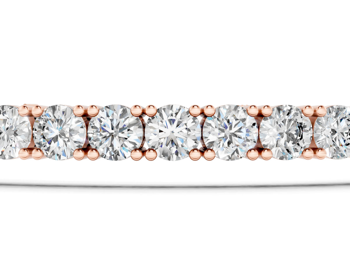 Rose gold Round Diamond Tennis Bracelet with Prong Setting in White Gold_1