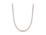 Rose gold Round Diamond Tennis Necklace_9
