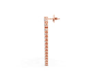 Rose gold Round Diamond U-Shaped Drop Earrings_1