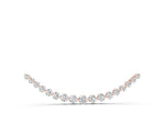 Rose gold Round Diamond V-Prong Bar Pendant
