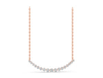 Rose gold Round Diamond V-Prong Bar Pendant_1