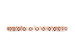 Rose gold Round Diamond XO Tennis Bracelet with Channel Setting and X Prong