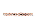 Rose gold Round Diamond XOXO Tennis Bracelet with Four-Prong Setting