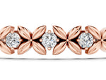 Rose gold Round Diamond XOXO Tennis Bracelet with Four-Prong Setting_1