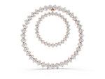 Rose gold Round Moissanite Double Halo Prong Set Pendant