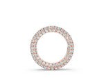 Rose gold Round Pavé Diamond Circle Pendant