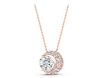 Rose gold Round Prong-Set Diamond Pavé Pendant_1