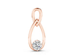 Rose gold Round Solitaire Bezel Infinity Pendant