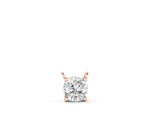 Rose gold Round Solitaire Pendant with Four-Prong Basket Setting