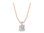 Rose gold Round Solitaire Pendant with Four-Prong Setting_1