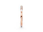Rose gold Round and Baguette Diamond Prong Set Half-Eternity Band_2