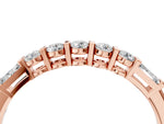 Rose gold Round and Baguette Diamond Prong Set Half-Eternity Band_4