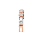 Rose gold Round and Baguette Diamond Prong Set Half-Eternity Band_5