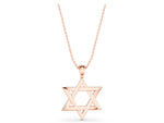 Rose gold Silver Star of David Pendant_1