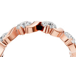 Rose gold Six-Stone Round Diamond Wave Band with Shared Prong Setting_4