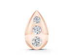 Rose gold Teardrop Bezel-Set Round Diamond Pendant