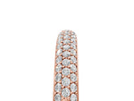 Rose gold Three-Row Pave Round Diamond Eternity Band with Shared Prong Setting_5