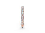 Rose gold Three-Row Round Diamond Pavé Eternity Band_2