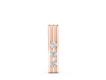 Rose gold Three-Stone Round Channel Set Pendant