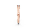 Rose gold Three-Stone Round Cut Diamond Channel Set Band with Prong Setting_2