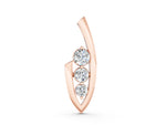 Rose gold Three-Stone Round Prong-Set Pendant