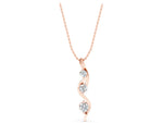 Rose gold Three-Stone Round Prong-Set Swirl Pendant_1