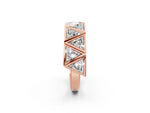 Rose gold Triangle Diamond Geometric Mens Band_2