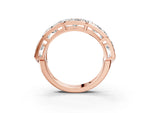 Rose gold Triangle Diamond Geometric Mens Band_3
