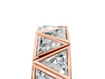 Rose gold Triangle Diamond Geometric Mens Band_5