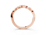 Rose gold Twisted Marquise Diamond Pavé Band with Shared Prong Setting_3