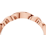 Rose gold Twisted Marquise Diamond Pavé Band with Shared Prong Setting_4