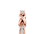 Rose gold Twisted Marquise Diamond Pavé Band with Shared Prong Setting_5
