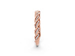 Rose gold Twisted Pavé Round Diamond Eternity Band with Shared Prong Setting_2