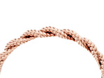 Rose gold Twisted Rope Solitaire Band with Round Stone and Bezel Setting_4
