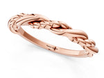 Rose gold Twisted Rope Solitaire Band_1