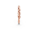 Rose gold Twisted Rope Solitaire Band_2