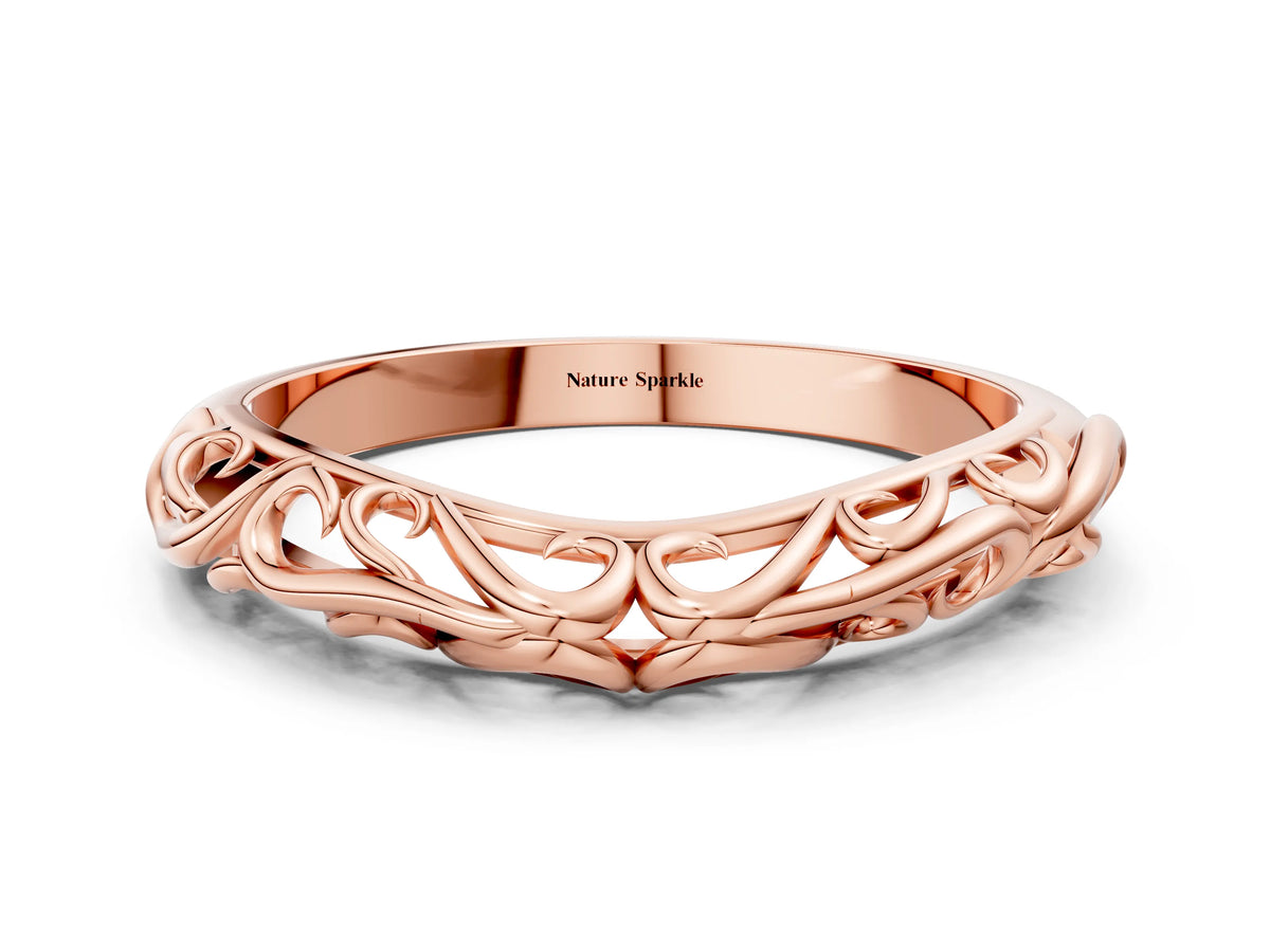 Rose gold Twisted Vine Filigree Band