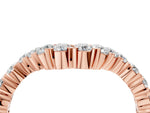 Rose gold V-Shaped Diamond Round Cut Pavé Band with Prong Setting_4