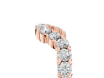 Rose gold V-Shaped Diamond Round Cut Pavé Band with Prong Setting_5