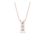 Rose gold Vertical Channel-Set Round Diamond Bar Pendant_1