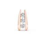 Rose gold Vertical Channel Set Round Diamond Pendant