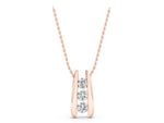 Rose gold Vertical Channel Set Round Diamond Pendant_1