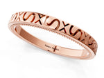 Rose gold Vintage Engraved Milgrain Band_1