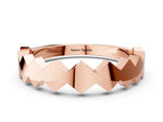 Rose gold Zigzag Chevron Band with No Stone