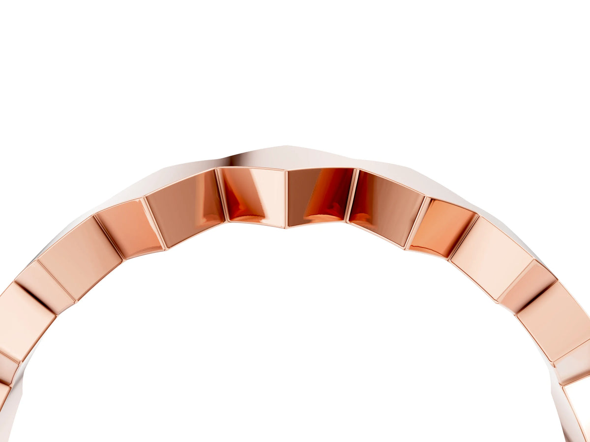 Rose gold Zigzag Chevron Band with No Stone_4
