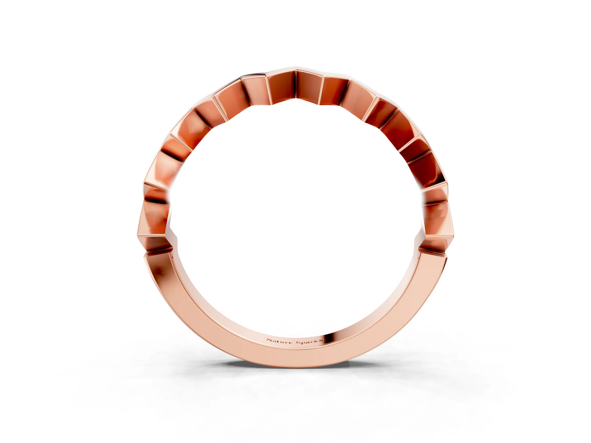Rose gold Zigzag Chevron Band_3