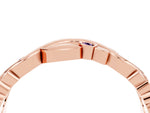 Round Amethyst Leaf Motif Eternity Band in Rose gold with Bezel Setting_4