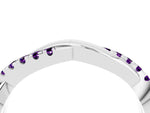 Round Amethyst Twisted Infinity Band in White gold with Prong Setting_4