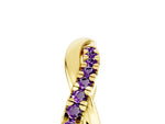Round Amethyst Twisted Infinity Band in Yellow gold with Prong Setting_5