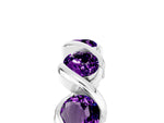 Round Amethyst Wave Band in Silver with Channel Setting and Shared Prongs_5